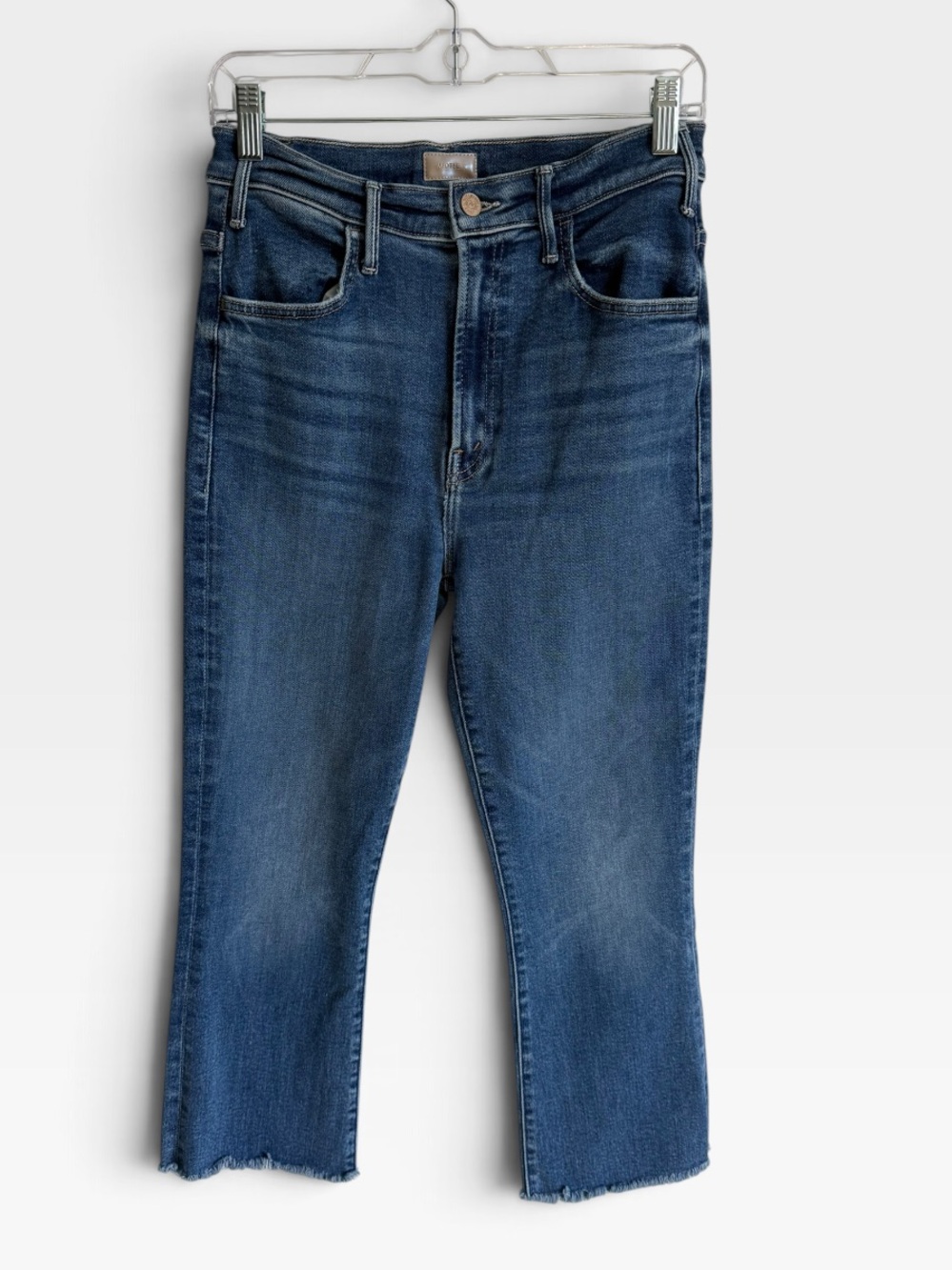 MOTHER The Hustler Ankle Fray in Grasping at Straws, Size 29